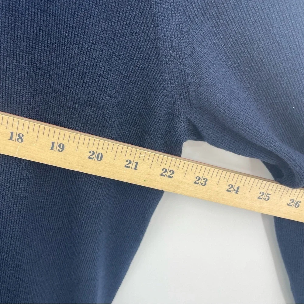 J Crew Machine-washable merino‎ wool-blend crewneck sweater AP638 navy blue Sz L